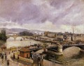 le pont boieldieu rouen effet de pluie 1896 Camille Pissarro